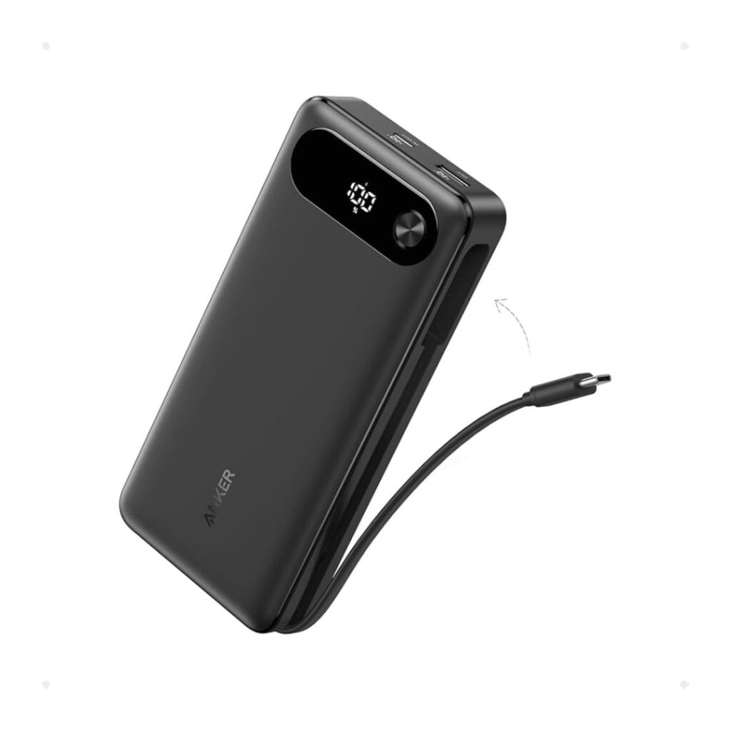 Anker Power Bank (20K, 87W, Built-In USB-C Cable)