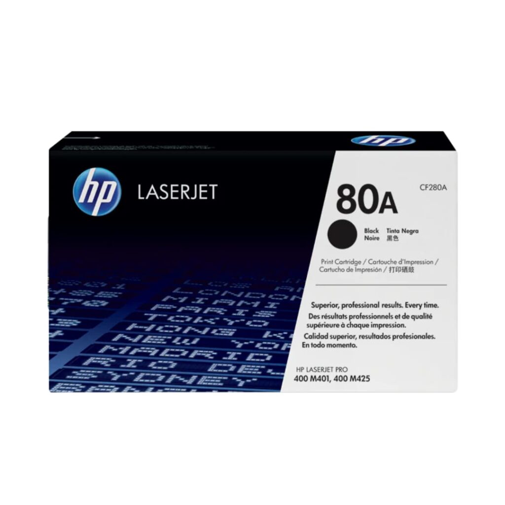 HP 80A Black LaserJet Toner Cartridge (CF280A)