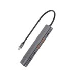 Powerology 6-in-1 Slim 4K HDMI USB-C Hub 1