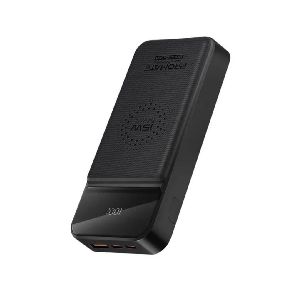 Promate 15W Wireless Charging Power Bank with 20W PD & QC3.0 (AuraTorq-20)